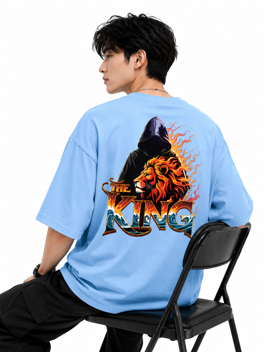 Attitude Men's King Printed T-Shirt | Premium Cotton Casual Round Neck Tee for Men