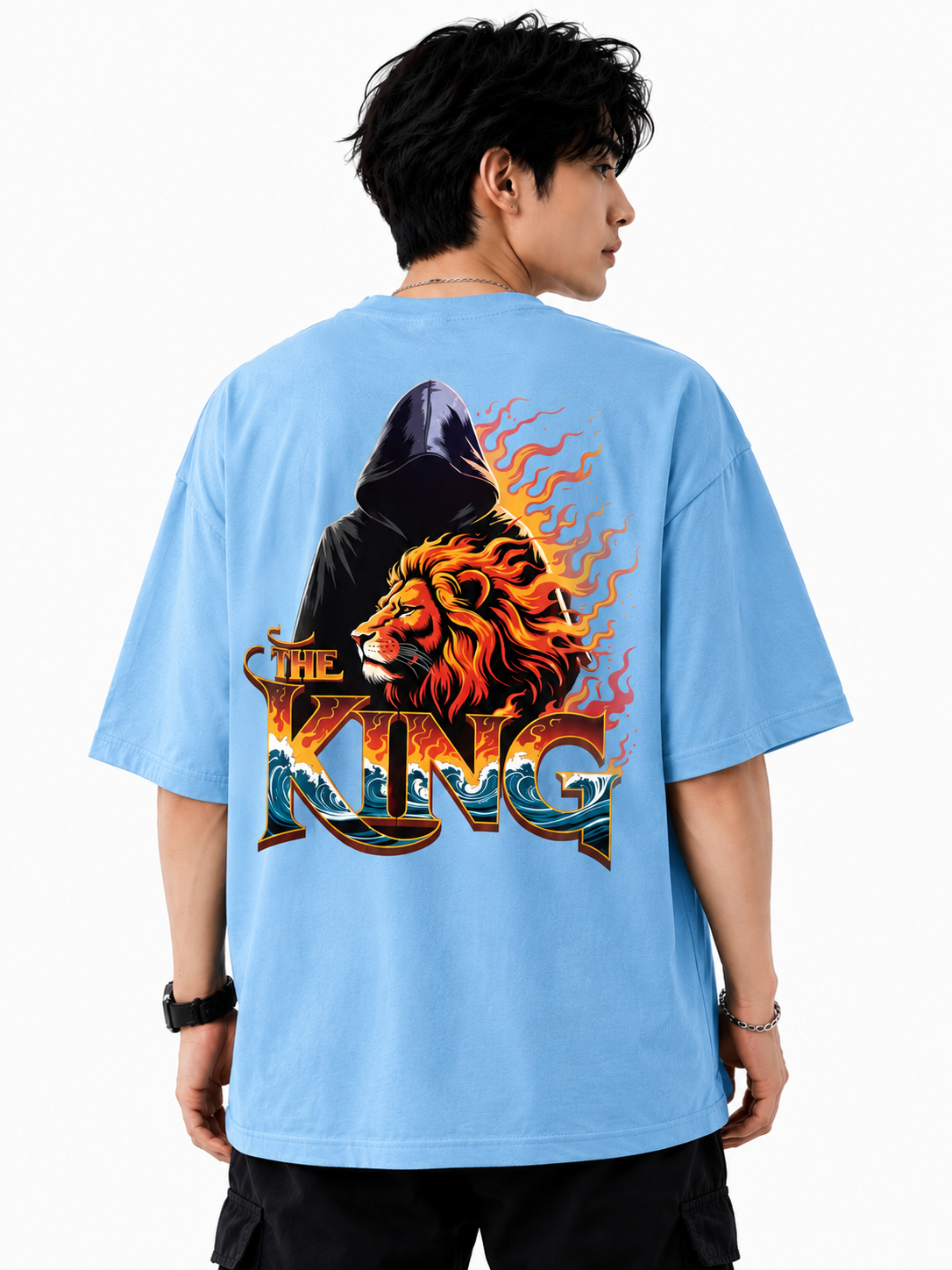 Attitude Men's King Printed T-Shirt | Premium Cotton Casual Round Neck Tee for Men