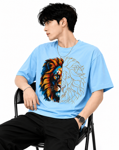 Attitude T-Shirts for Men, | Premium Cotton Casual Round Neck Tee for Men | Oversized Printed T-Shirt for Men
