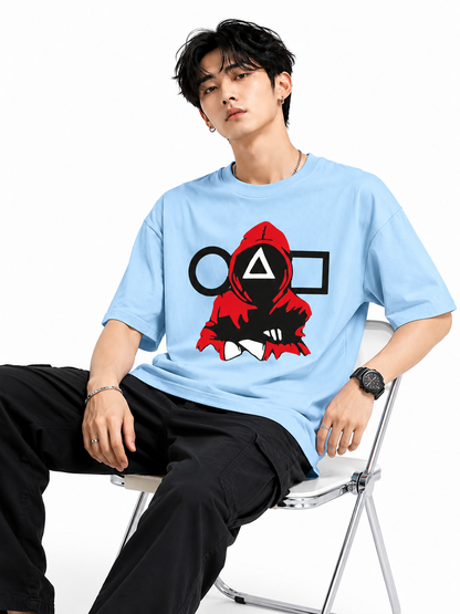 Attitude T-Shirts for Men | Oversized Squid Game Printed T-Shirt for Men | 100% Pure Cotton T Shirt