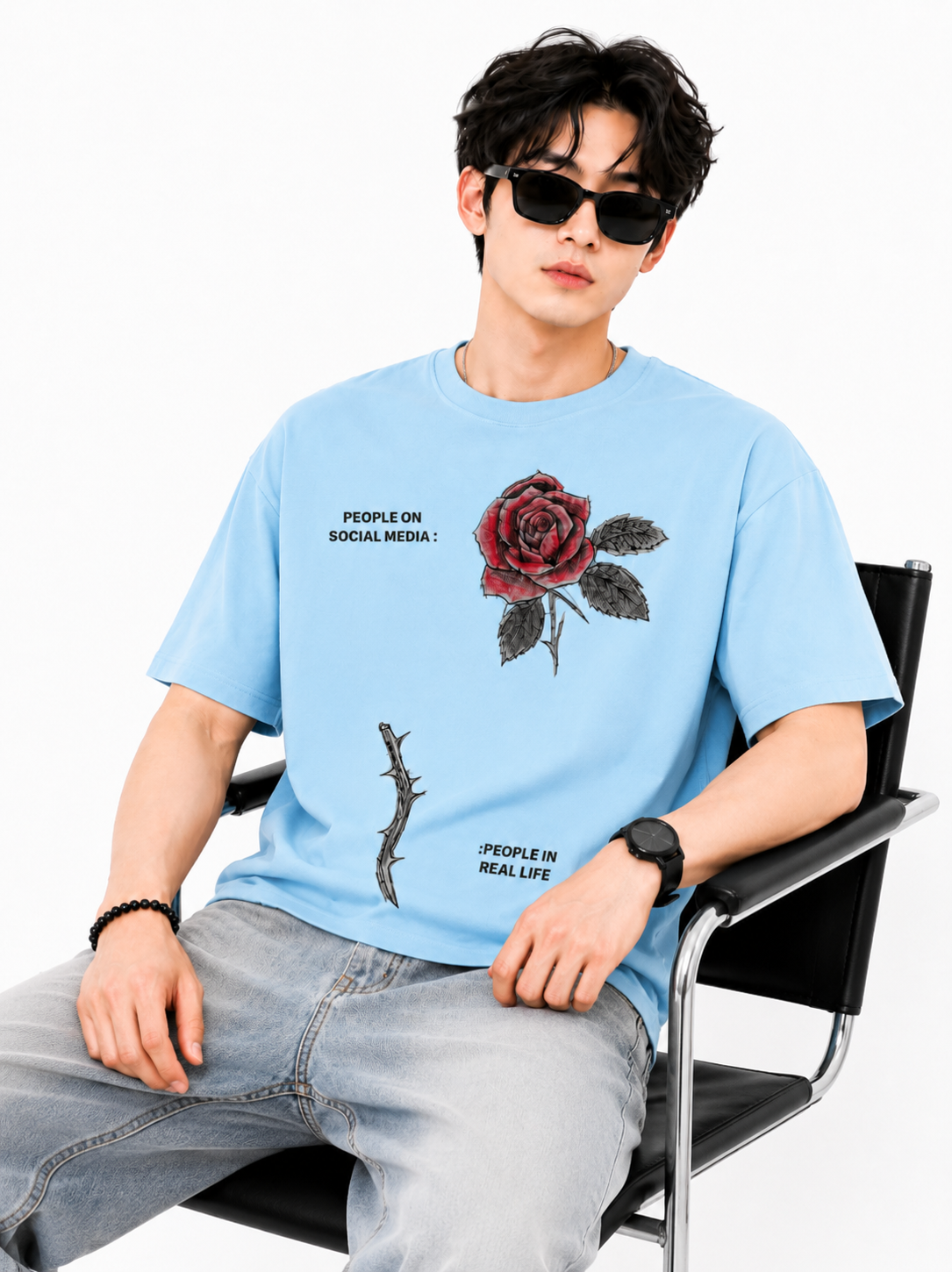 Attitude T-Shirts for Men | Oversized Slogan Printed T-Shirt for Men | 100% Pure Cotton T Shirt For Men