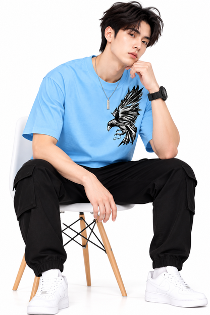 Attitude T-Shirts for Men | Oversized Printed T-Shirt | Eagle t shirt | 100% Pure Cotton T Shirt