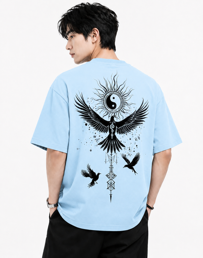 Attitude Start Of Fashion tshirt for men oversized Anime Bird Printed T shirt