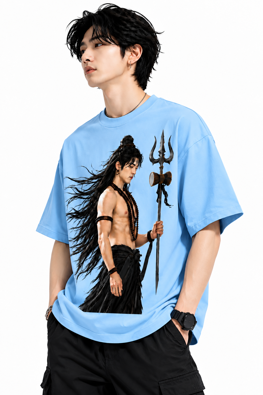Attitude T-Shirts for Men | Mahadev Printed t shirt | Oversized 100% Pure Cotton T Shirt
