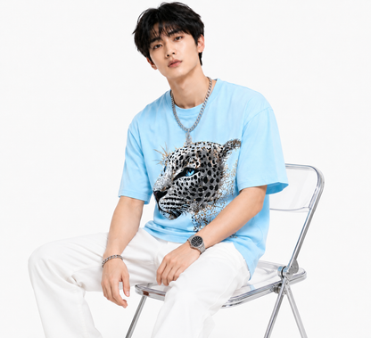 Attitude Men Tiger Warrior Oversized Black Tee | Anime T Shirt | Baggy T Shirt