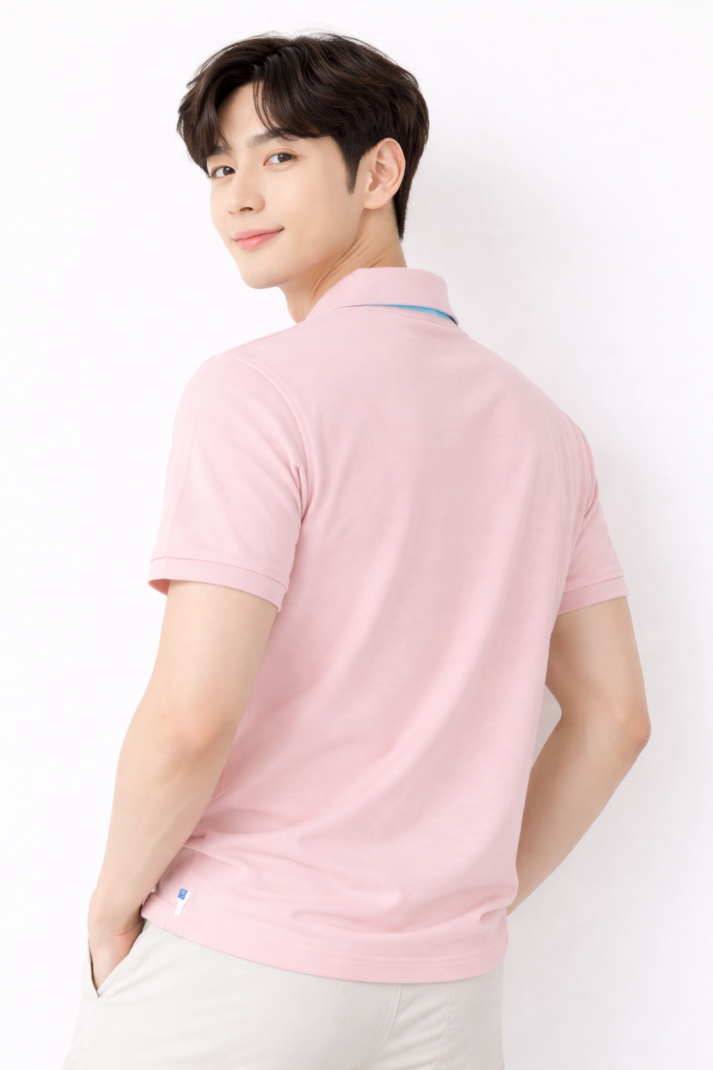 Attitude Start of Fashion Men Solid Pink Polo T-Shirt – Slim Fit Casual Wear