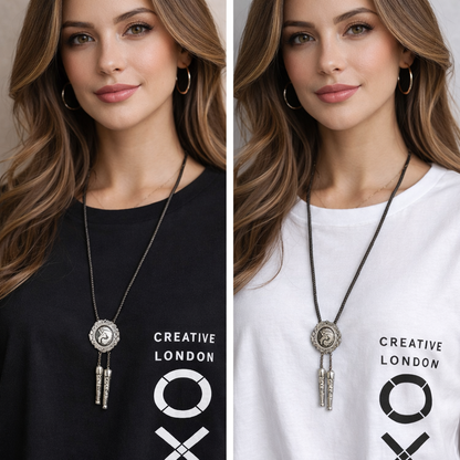 ATTITUDE START OF FASHION  Women’s Black & White Printed T-Shirt Combo – Creative London Style