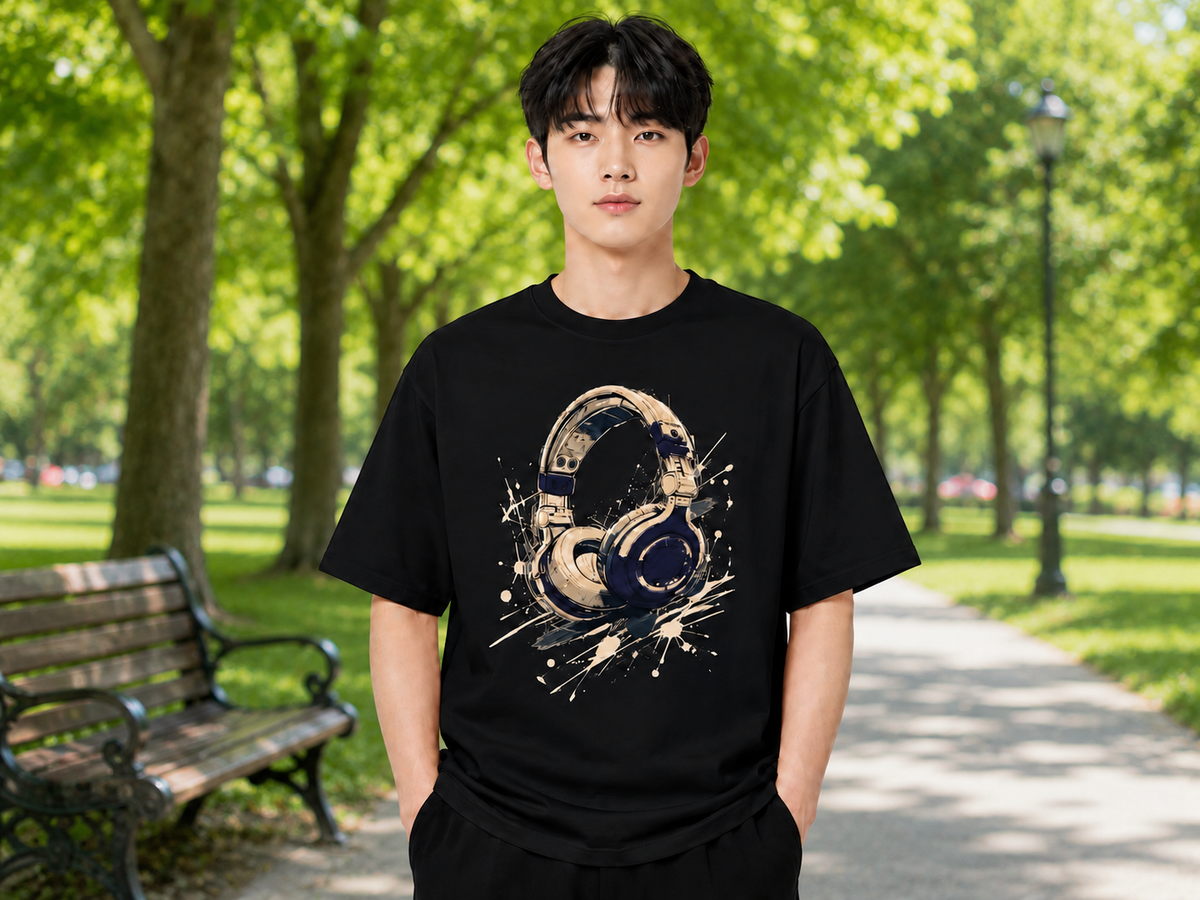Attitude Men Typography Printed Oversized T-Shirt - Men