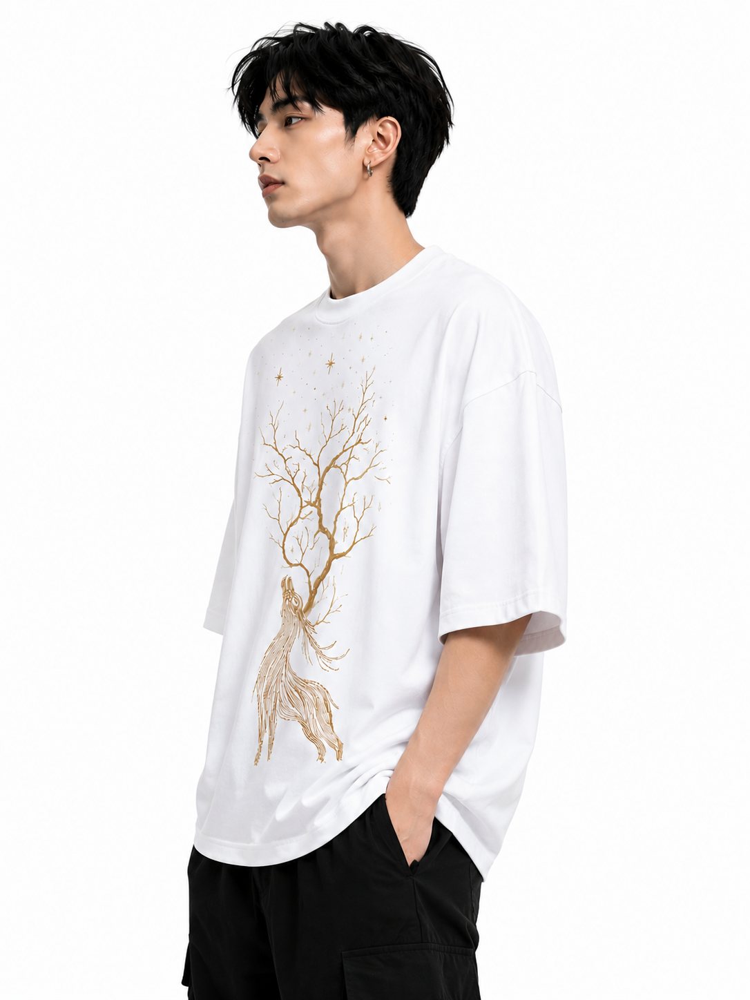 Attitude T-Shirts for Men | Oversized T-Shirt | Wild Life Printed t shirt | 100% Pure Cotton T Shirt