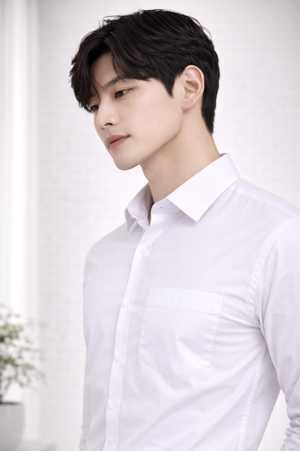 Attitude Start of Fashion Men’s Classic White Slim Fit Formal Shirt