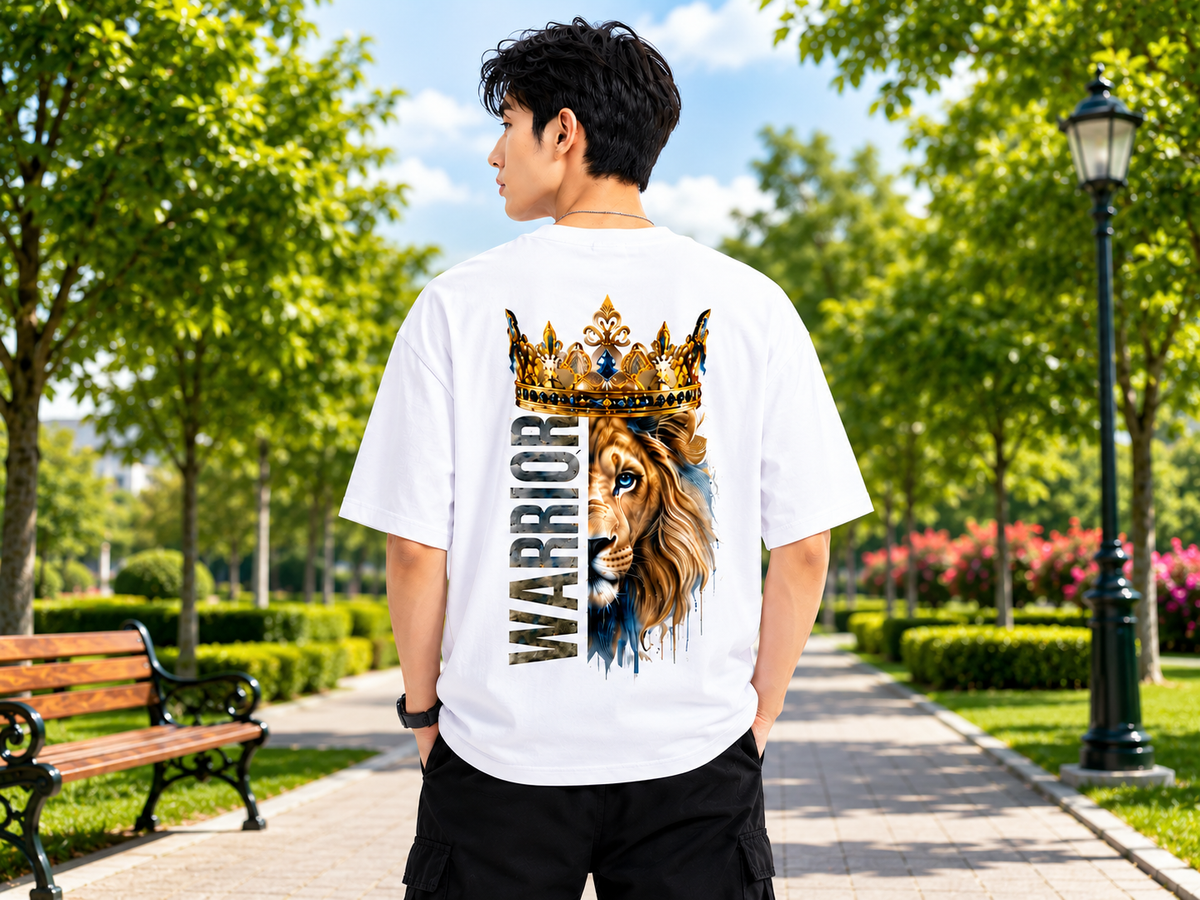 Attitude Men Tiger Printed Oversized Black Tee | Anime T Shirt | Baggy T Shirt