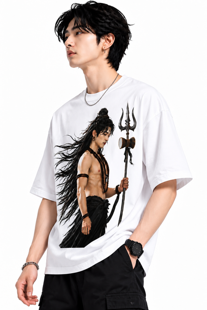 Attitude T-Shirts for Men | Mahadev Printed t shirt | Oversized 100% Pure Cotton T Shirt