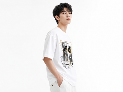 Attitude Men's Oversized Graphic T-Shirt for Men | Soft Cotton | Drop Shoulder Relaxed Fit | Printed Casual Tshirt for Men