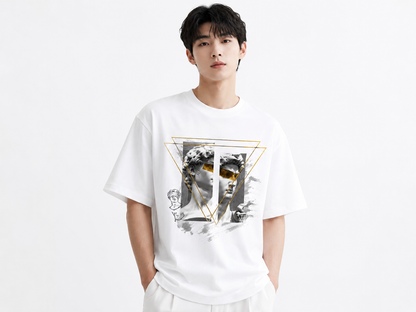 Attitude Men's Oversized Graphic T-Shirt for Men | Soft Cotton | Drop Shoulder Relaxed Fit | Printed Casual Tshirt for Men