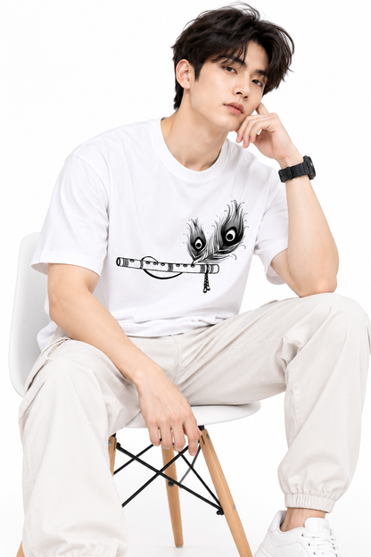 Attitude T-Shirts for Men | India's Number one Trending Brand | Murli Printed | 100% Pure Cotton Oversized Printed Tee