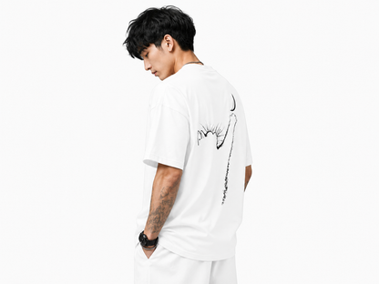 Attitude Oversized Anime Graphic T-Shirt for Men | Mens LoosE Fit Back Printed Oversized Tshirt