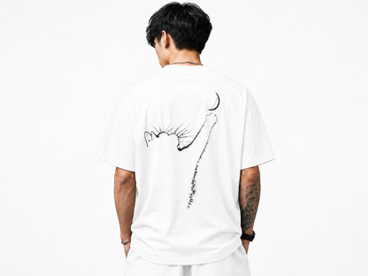Attitude Oversized Anime Graphic T-Shirt for Men | Mens LoosE Fit Back Printed Oversized Tshirt