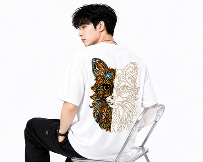 Attitude Cat Printed Oversized tshirt For Men| Trending T- Shirt