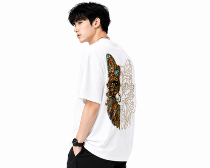 Attitude Cat Printed Oversized tshirt For Men| Trending T- Shirt