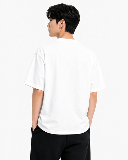 Attitude Men Typography Printed Round Neck Pure Cotton Oversized T-shirt