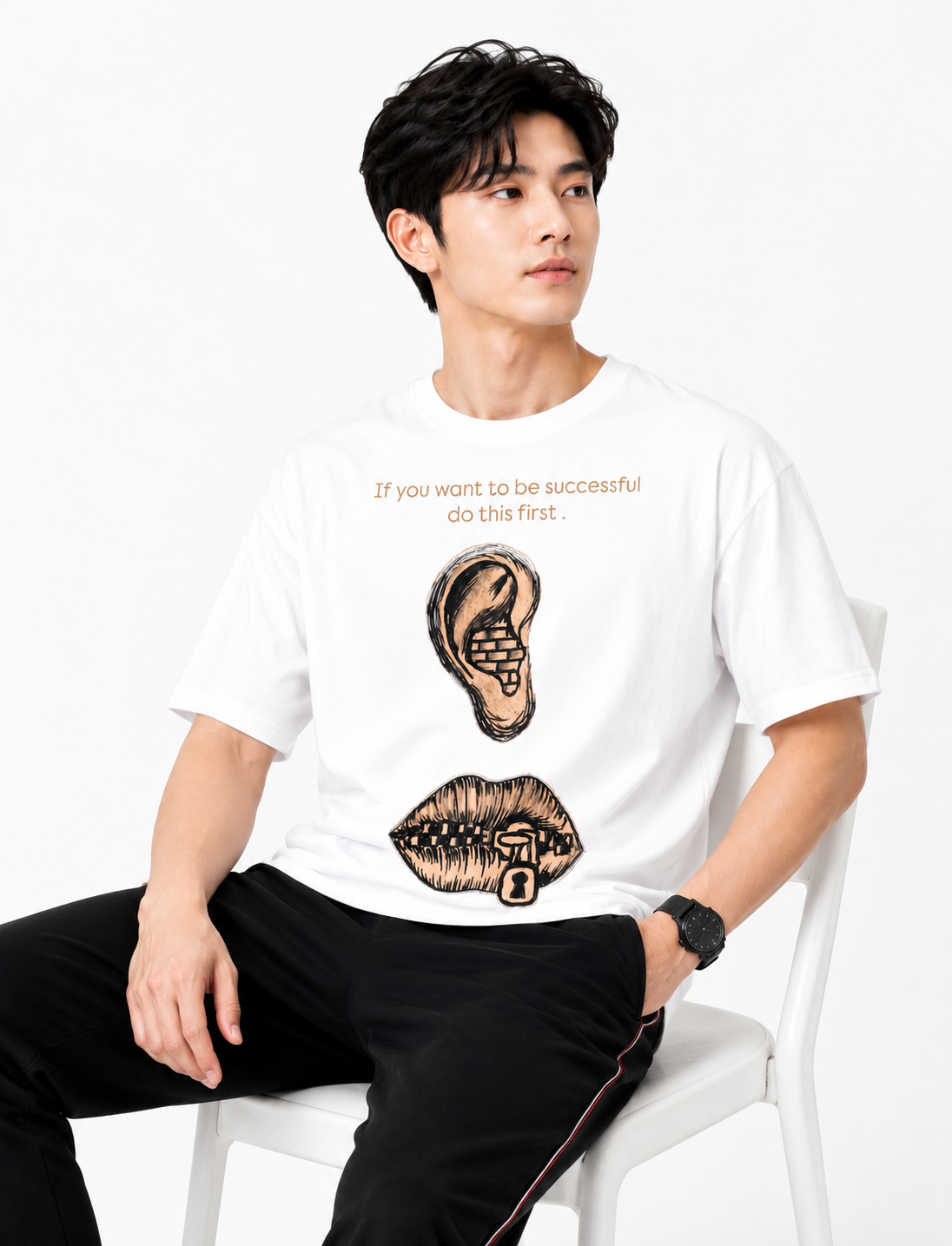 Attitude Men Slogan Printed Oversized tshirt For Men| Slogan Trending T- Shirt