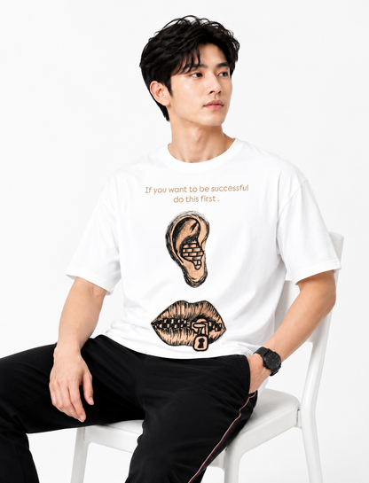Attitude Men Slogan Printed Oversized tshirt For Men| Slogan Trending T- Shirt