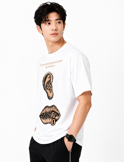 Attitude Men Slogan Printed Oversized tshirt For Men| Slogan Trending T- Shirt