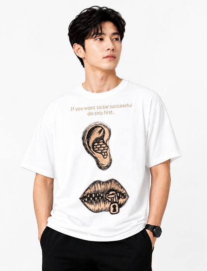 Attitude Men Slogan Printed Oversized tshirt For Men| Slogan Trending T- Shirt