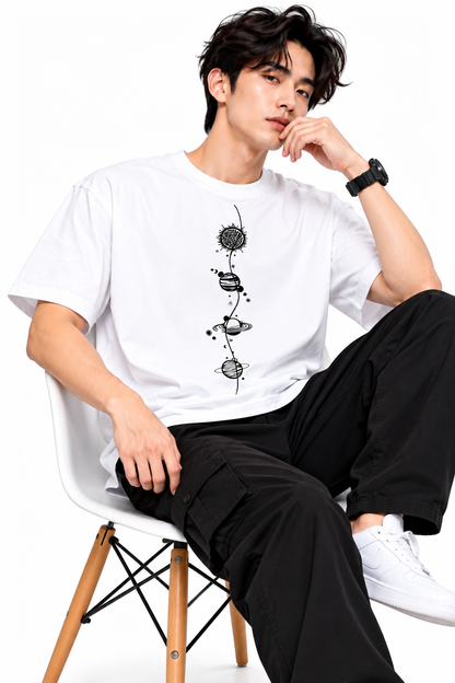 Attitude T-Shirts for Men | Round Neck Printed Oversized Cotton Tshirt