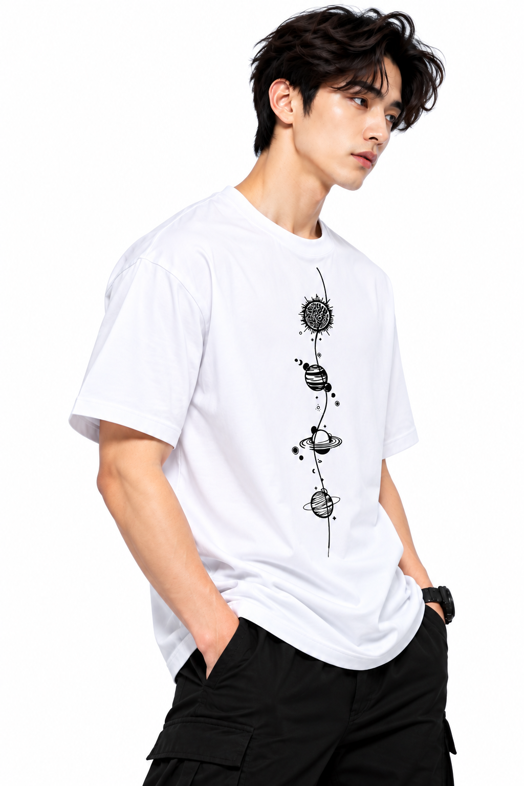 Attitude T-Shirts for Men | Round Neck Printed Oversized Cotton Tshirt