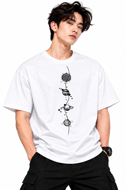 Attitude T-Shirts for Men | Round Neck Printed Oversized Cotton Tshirt