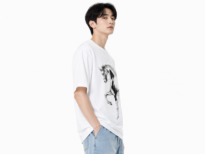 Attitude Men Typography Printed Round Neck Pure Cotton Oversized T-shirt