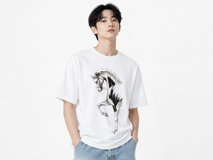 Attitude Men Typography Printed Round Neck Pure Cotton Oversized T-shirt