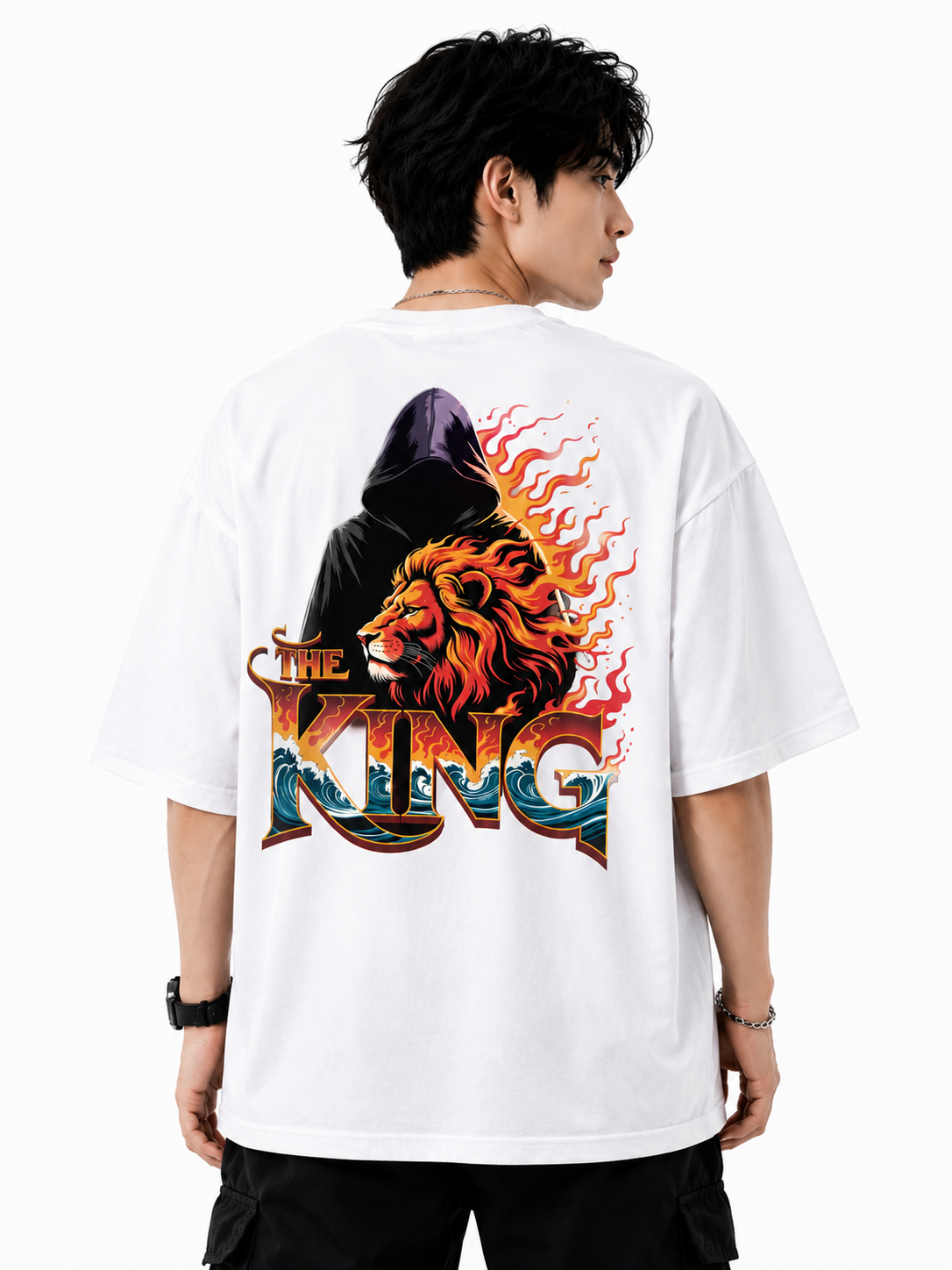 Attitude Men's King Printed T-Shirt | Premium Cotton Casual Round Neck Tee for Men