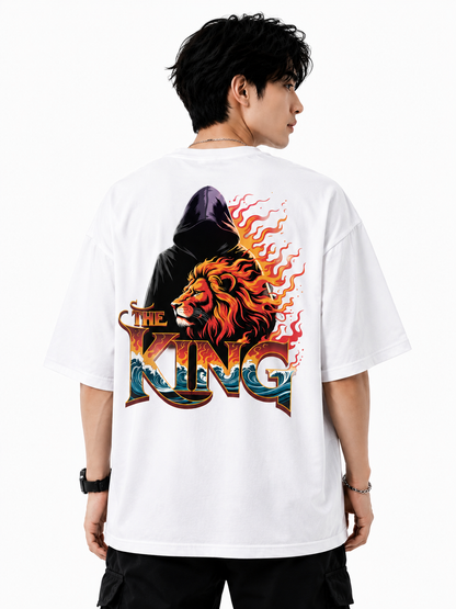Attitude Men's King Printed T-Shirt | Premium Cotton Casual Round Neck Tee for Men