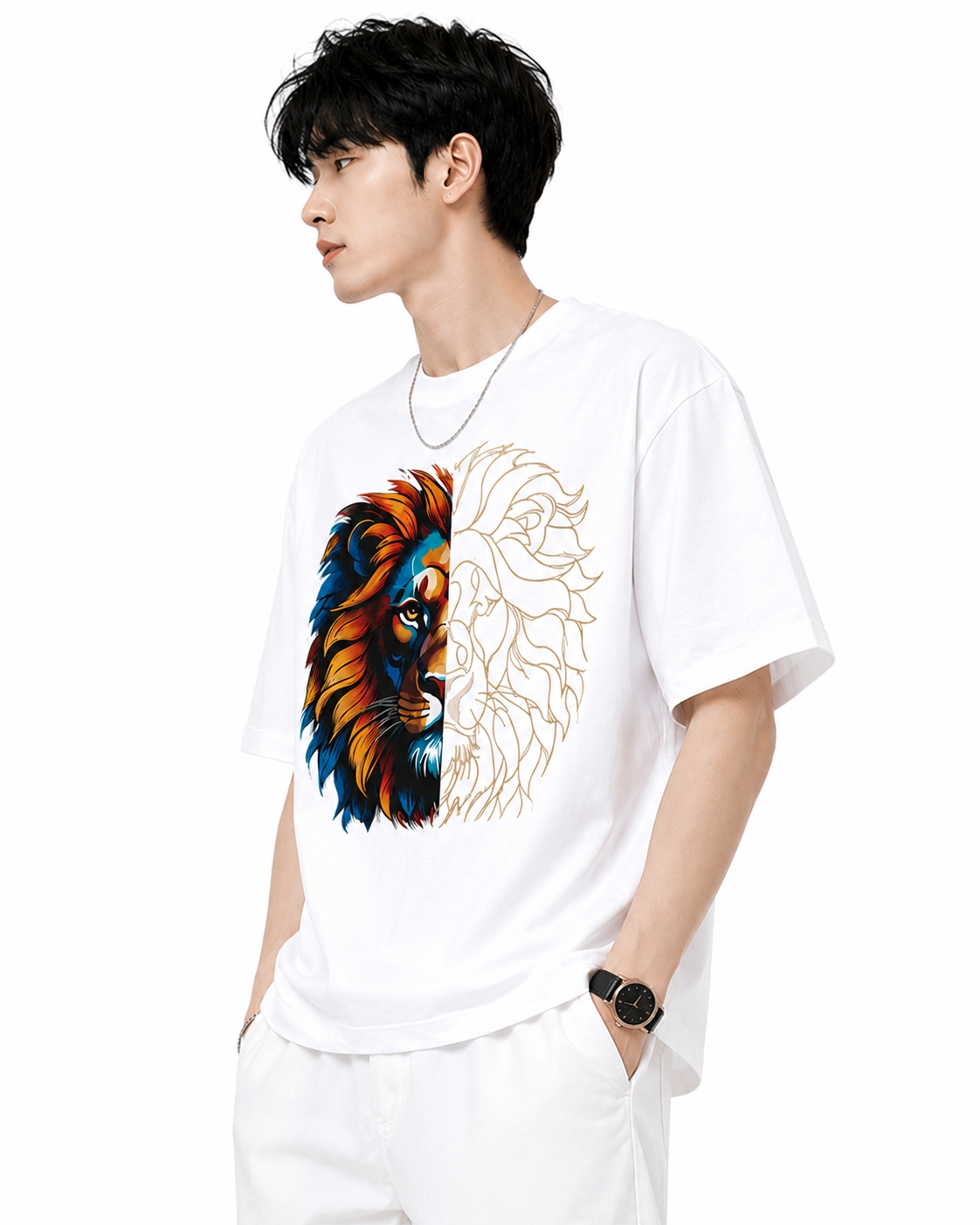 Attitude T-Shirts for Men, | Premium Cotton Casual Round Neck Tee for Men | Oversized Printed T-Shirt for Men