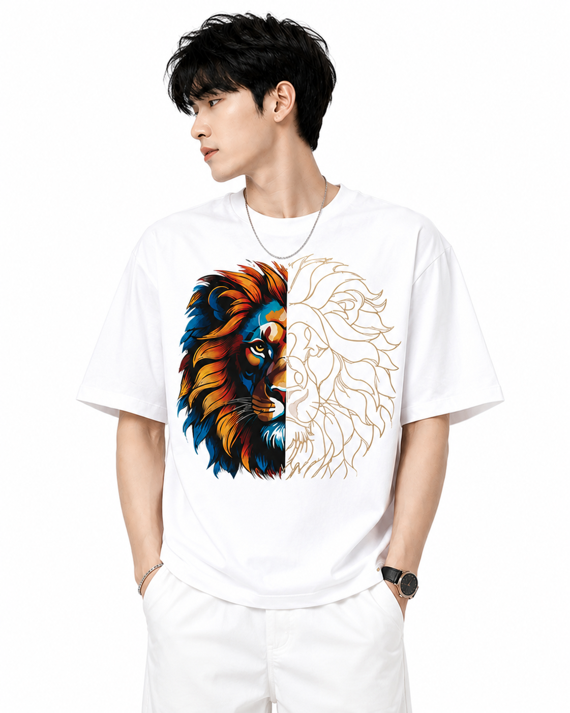 Attitude T-Shirts for Men, | Premium Cotton Casual Round Neck Tee for Men | Oversized Printed T-Shirt for Men