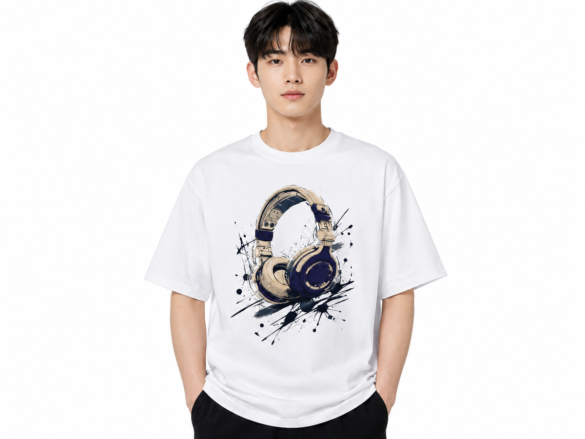 Attitude Men Typography Printed Oversized T-Shirt - Men