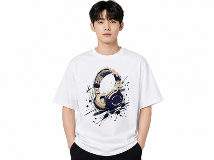 Attitude Men Typography Printed Oversized T-Shirt - Men