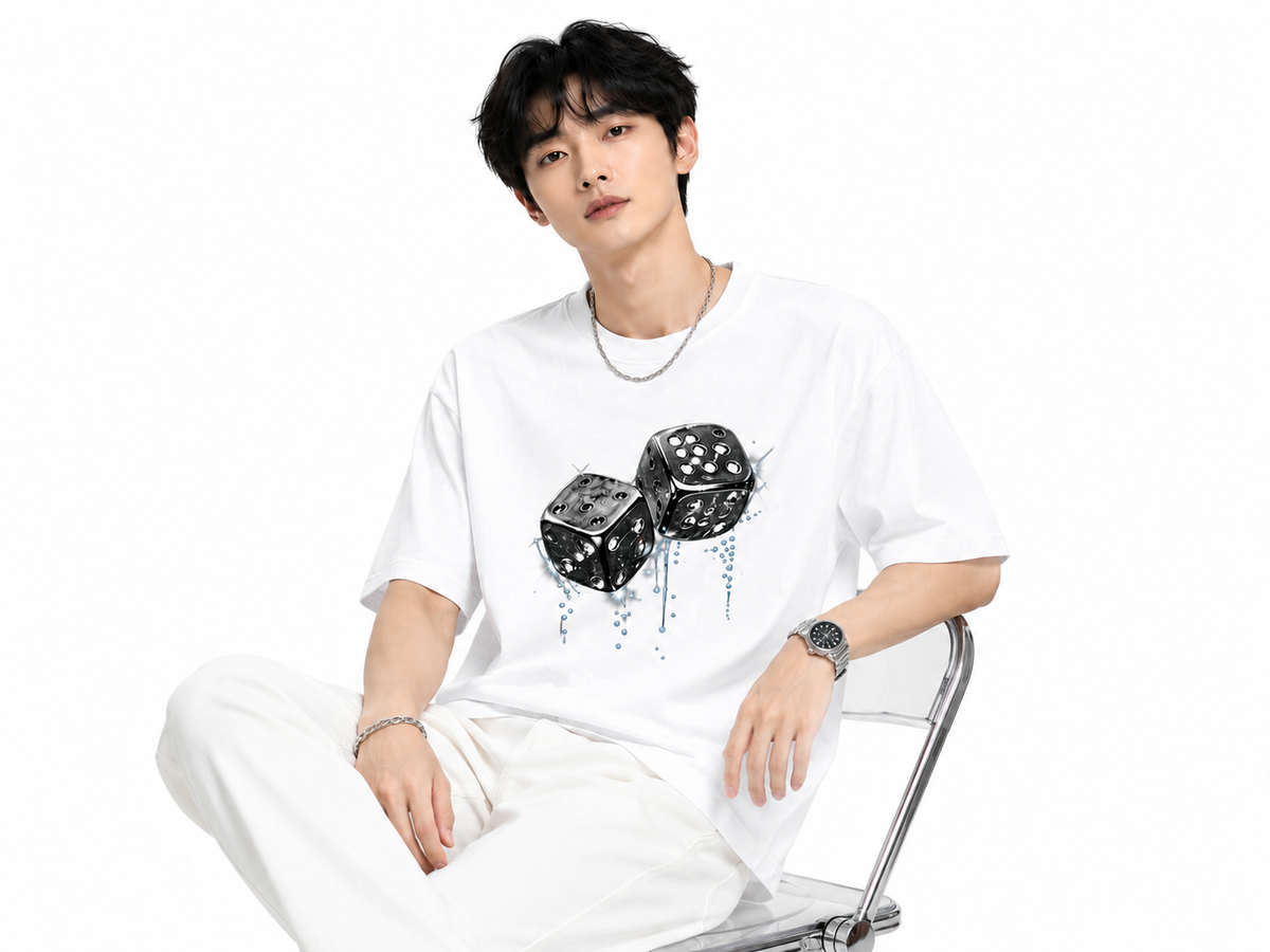 Attitude Men Casual Printed Oversized T-Shirt