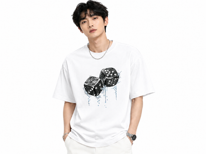 Attitude Men Casual Printed Oversized T-Shirt
