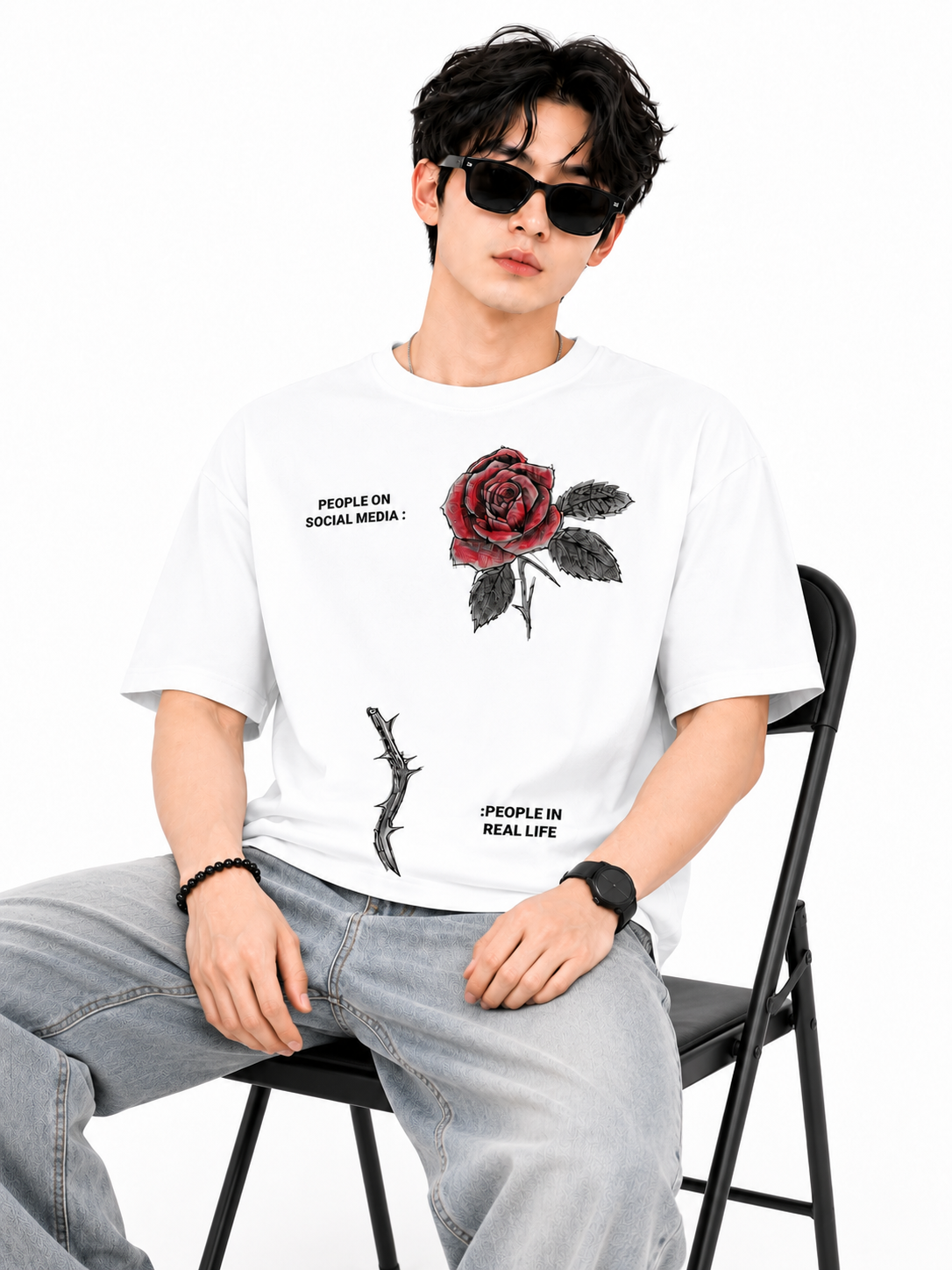 Attitude T-Shirts for Men | Oversized Slogan Printed T-Shirt for Men | 100% Pure Cotton T Shirt For Men
