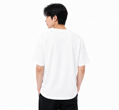 Attitude Men Bird Fly Printed Oversized Fit Cotton T- Shirt