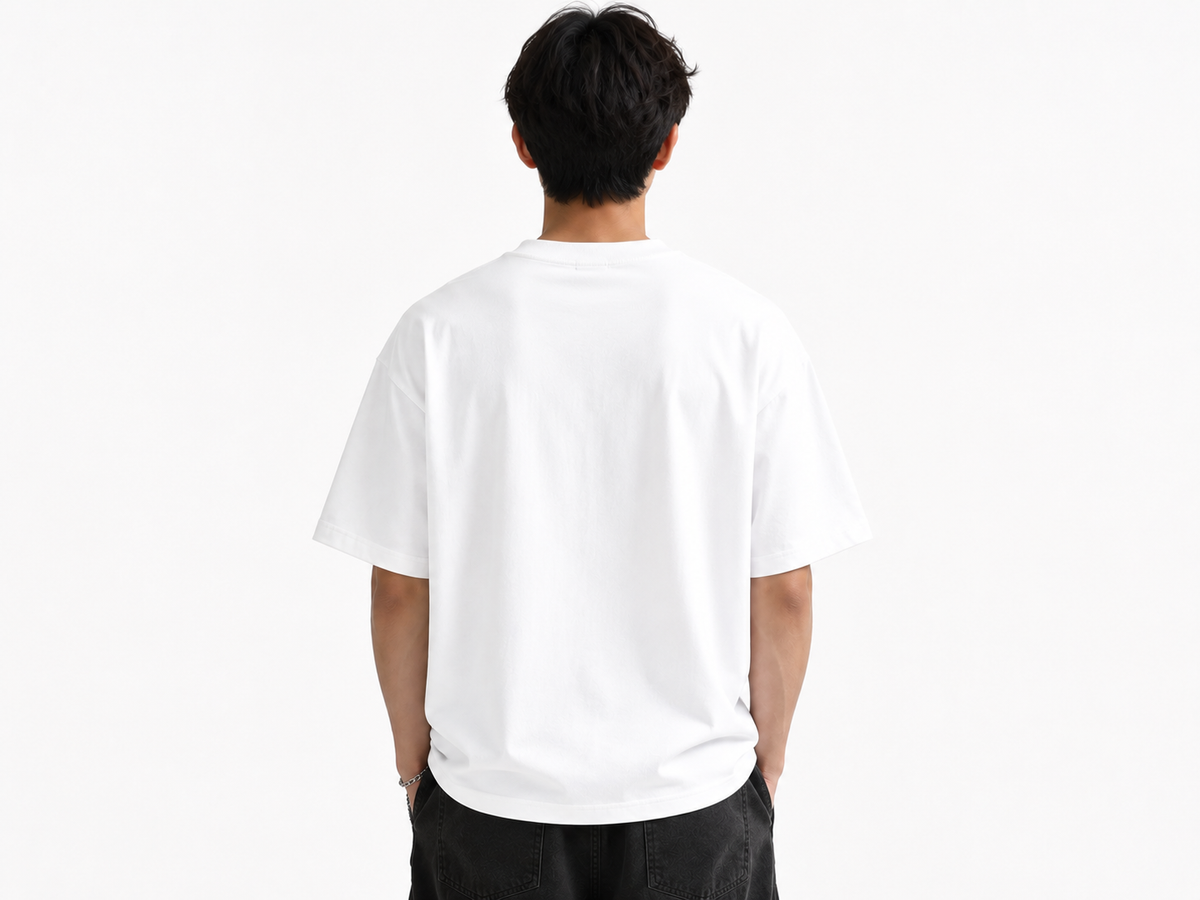 Attitude Men Sun Printed Crew Neck Oversized Fit Cotton T- Shirt
