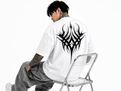 Attitude Men oversized anime gym Printed Crew Neck Oversized Fit Cotton T- Shirt
