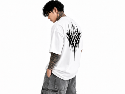Attitude Men oversized anime gym Printed Crew Neck Oversized Fit Cotton T- Shirt