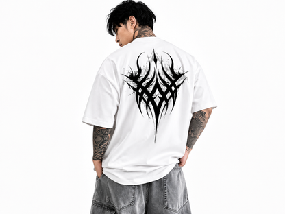 Attitude Men oversized anime gym Printed Crew Neck Oversized Fit Cotton T- Shirt