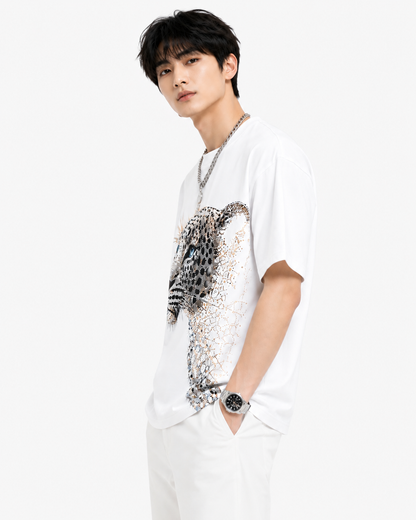Attitude Men Tiger Warrior Oversized Black Tee | Anime T Shirt | Baggy T Shirt