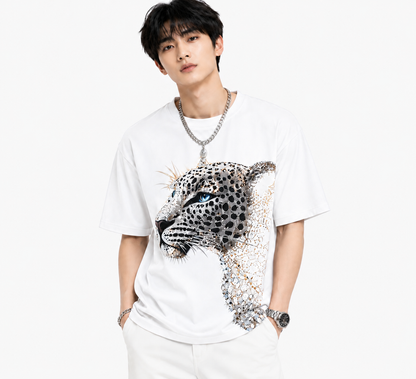 Attitude Men Tiger Warrior Oversized Black Tee | Anime T Shirt | Baggy T Shirt