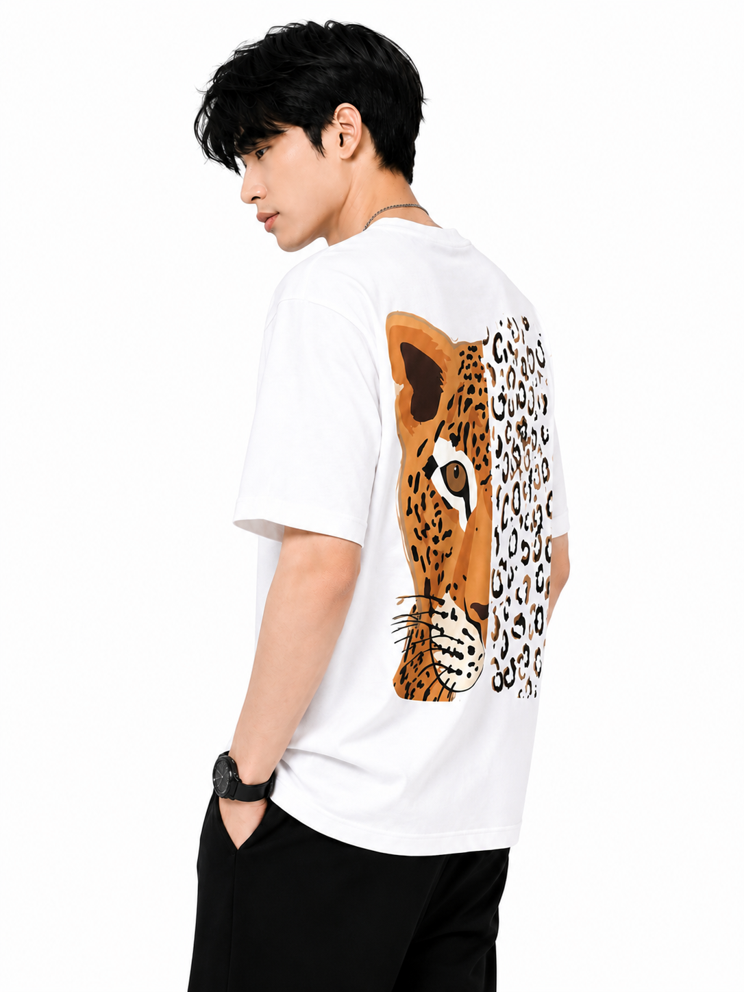 Attitude T-Shirts for Men | Oversized Printed T-Shirt | Wild Life | Cotton T Shirt For Men